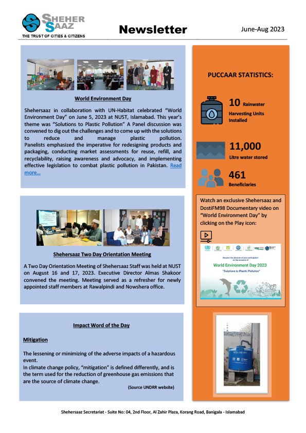 Shehersaaz Newsletter June July Aug-1