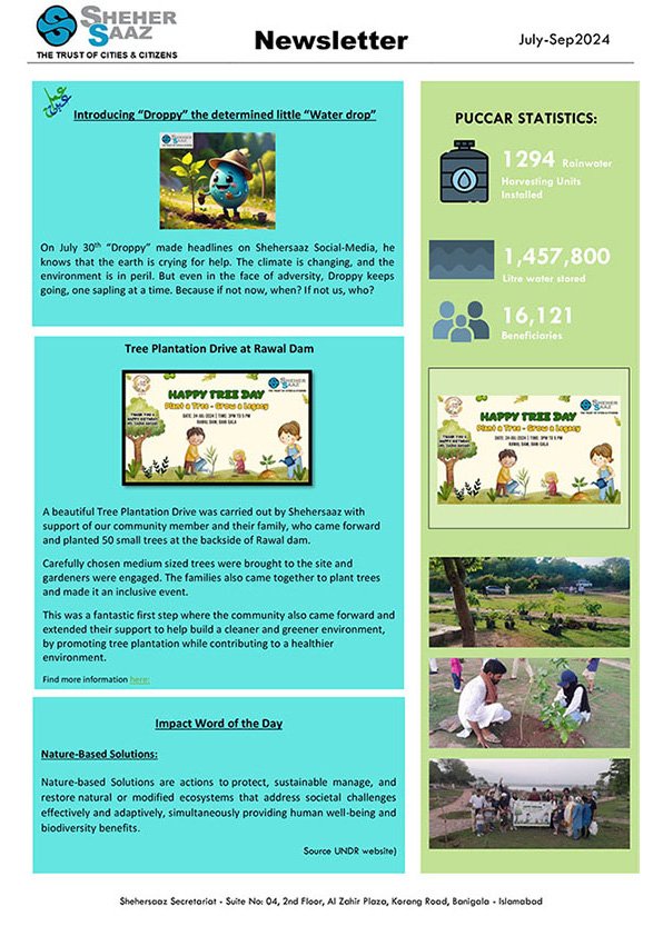 Shehersaaz Newsletter Jul – Sep 2024